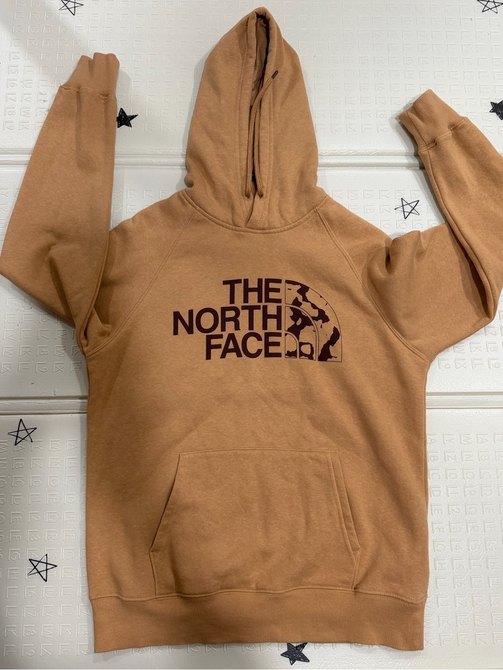 The North Face Brown Crewneck Hoodie with Dark Logo
